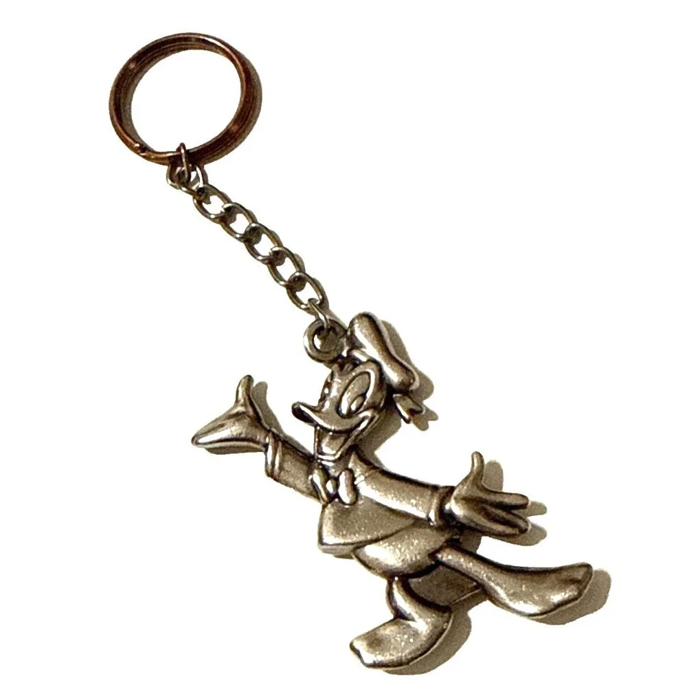 Vintage Disney Donald Duck Pewter Keychain 5